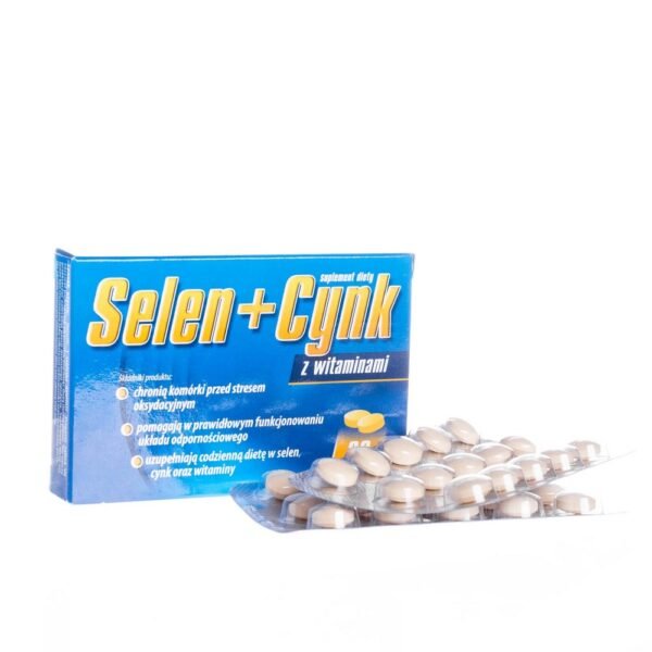 Selenium + Zinc dietary supplement with vitamins from Aflofarm is recommended for adults as a supplement to the daily diet.