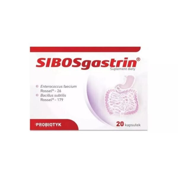 Sibosgastrin is a dietary supplement containing two probiotic strains: Enterococcus faecium Rosell - 26 and Bacillus subtilis Rosell - 179.