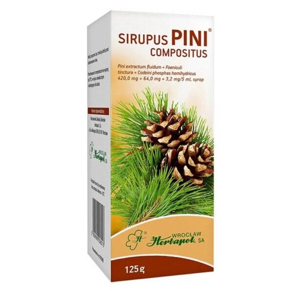 Sirupus Pini Compositus is a drug used as an emergency treatment for dry, tiresome cough during catarrh of the upper respiratory tract.