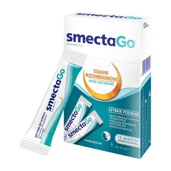 SMECTAGO® is a homogeneous suspension of beige to light beige color with a characteristic caramel odor.