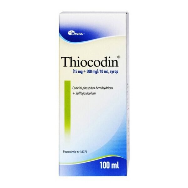 Thiokine is a medicine in syrup form used to treat an unpleasant cough that is not accompanied by coughing up secretions.