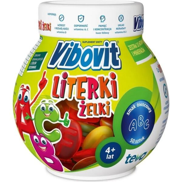 Vibovit Letters in jelly form complements the daily diet of children over 4 years of age.