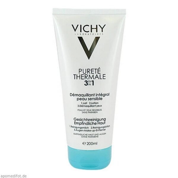 The 3 in 1 facial cleanser from Purete Thermale is at the same time cleansing milk + facial toner + eye make-up remover.