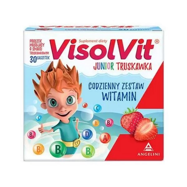 VisolVit Junior Orange is a dietary supplement containing a daily set of 9 vitamins in the form of effervescent granules with orange flavor for children (from 3 years of age) and adolescents.