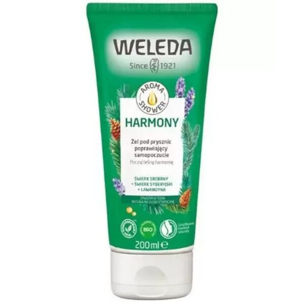 Shower gel containing 100% natural essential oils and plant extracts from Siberian spruce, silver spruce and lavandin.