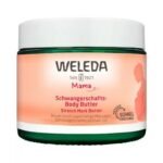 Weleda Mama body butter for stretch marks is a cosmetic product containing centella asiatica extract, organic shea butter and strong nourishing cocoa butter.