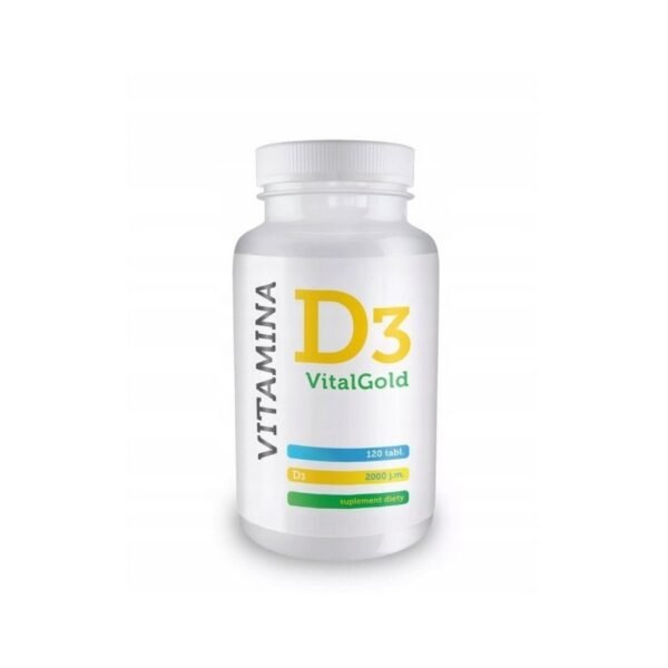 D3 VitalGold – dietary supplement containing 2000 IU of vitamin D. per tablet. The product is intended for adults.