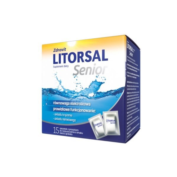 Zdrovit Litorsal Senior is a dietary supplement that supplements essential electrolytes.