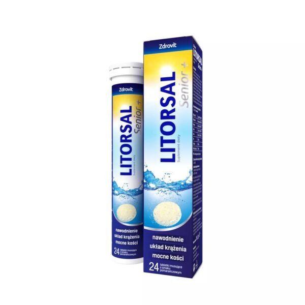 Litorsal Senior+ supplements essential electrolytes and helps maintain electrolyte balance in older people.