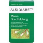 ALSIDIABET Diabetic Micro-Circulation is used as a dietary supplement for the dietary treatment of microangiopathies as part of a diet plan.