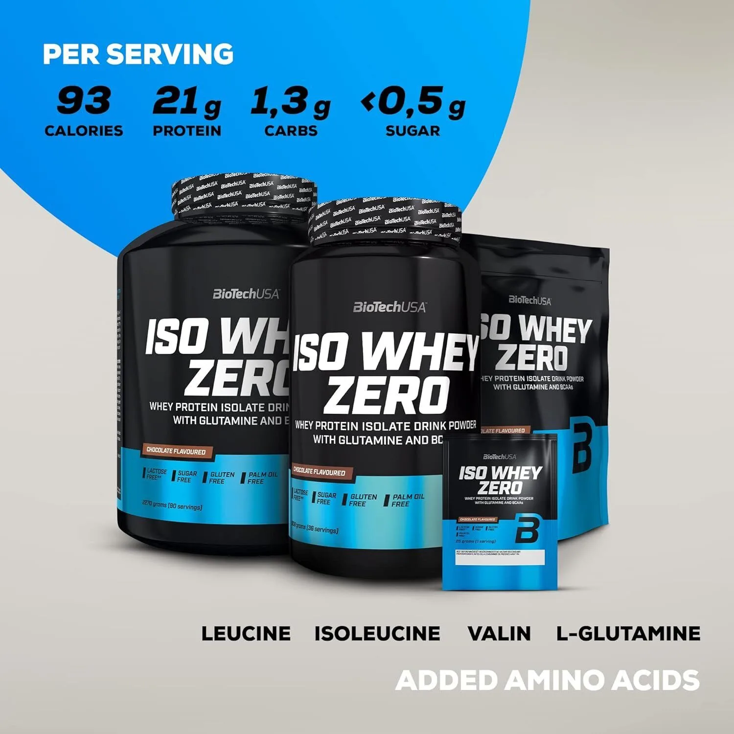 BIOTECHUSA ISO WHEY ZERO, LACTOSE, GLUTEN, SUGAR FREE, PREMIUM WHEY PROTEIN ISOLATE, 2.27 KG, COOKIES AND CREAM