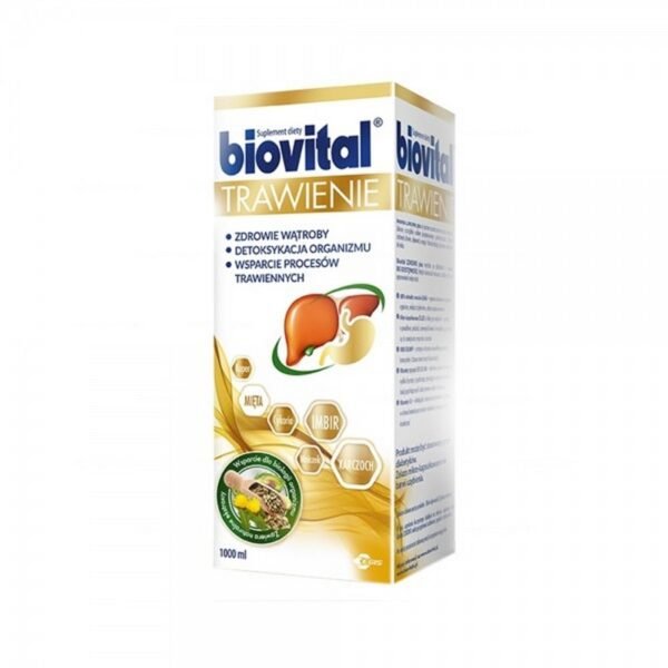 Biovital Digestion is a dietary supplement that supports the digestive system.