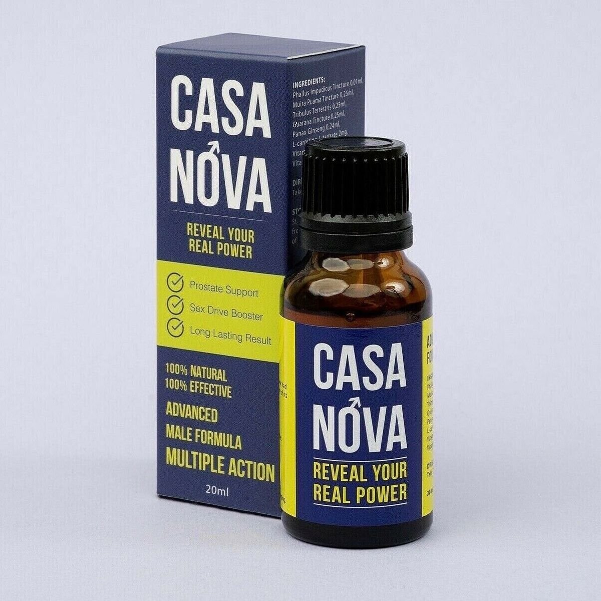CASANOVA,DROPS 20ML. NATURAL SEXUAL STIMULATION COMPLEX. DURABLE RESULT-