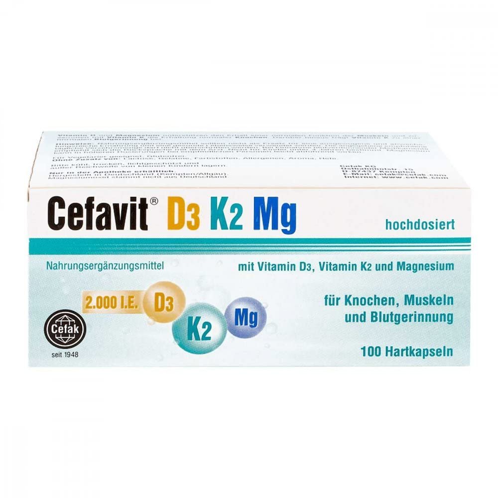 CEFAVIT D3 K2 MG 2,000 IU HARD CAPSULES PACK OF 100
