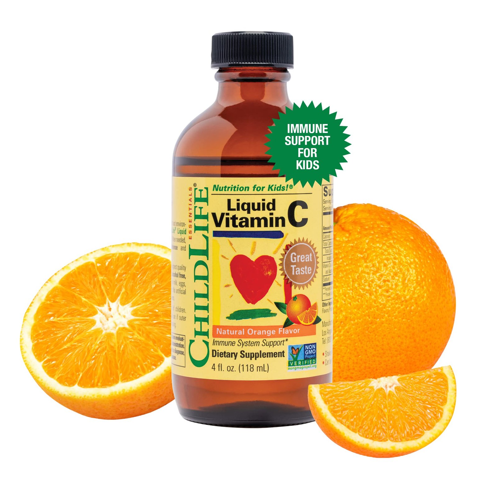 CHILDLIFE ESSENTIALS, ESSENTIALS, LIQUID VITAMIN C, NATURAL ORANGE, 4 FL. OZ (118.5 ML)