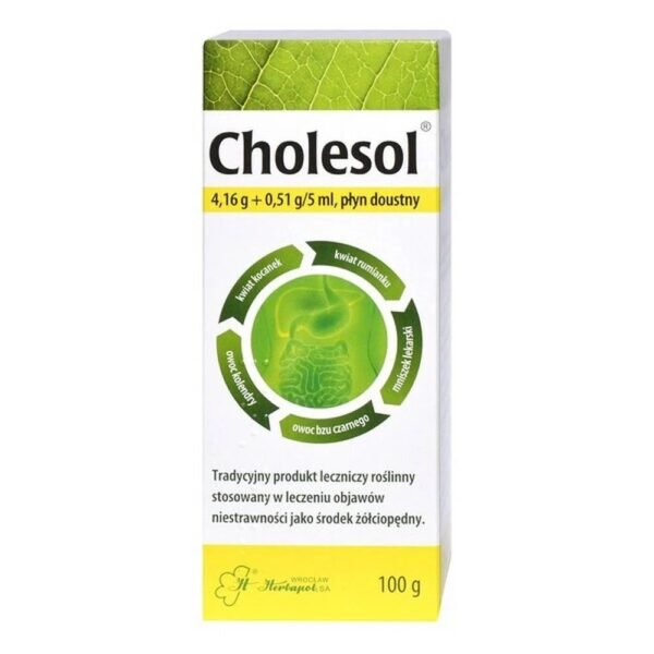 Cholesol is a medicinal product used to treat the symptoms of dyspepsia as a choleretic agent.