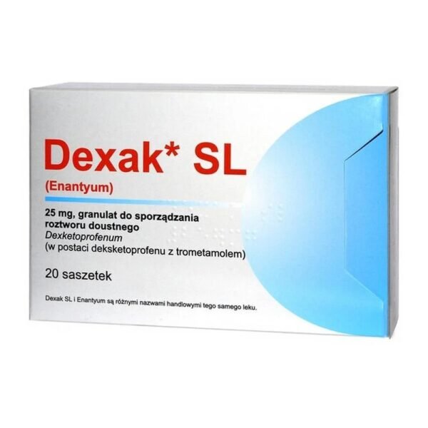 Dexak SL is a drug used for short-term treatment of acute pain, for example in muscles, joints, teeth.