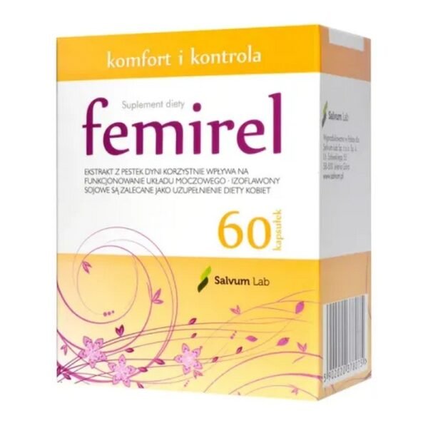 Femirel is a dietary supplement with pumpkin, soybean and cranberry seed extracts.