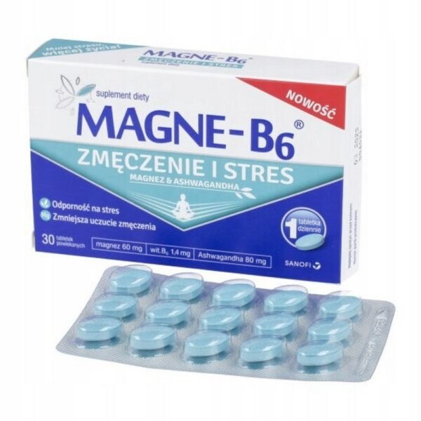 Magne-B6 Fatigue and Stress — это пищевая добавка, содержащая магний и экстракт корня ашваганды.