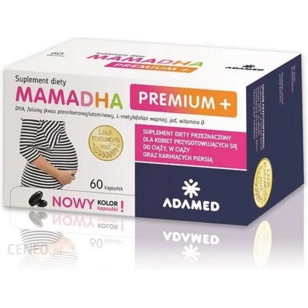 MAMA DHA Premium+ – это пищевая добавка для каждой женщины, которая планирует забеременеть, уже беременна или кормит новорожденного ребенка грудью.
