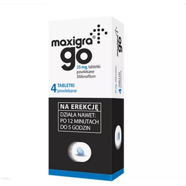 Maxigra Go 25 mg is a medicine used to treat problems with achieving and maintaining an erection in adult men.