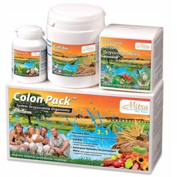 Colon Pack is a comprehensive cleansing treatment that includes three nutritional supplements: Parasine Plus, CoFiber and natural cleansing tea.