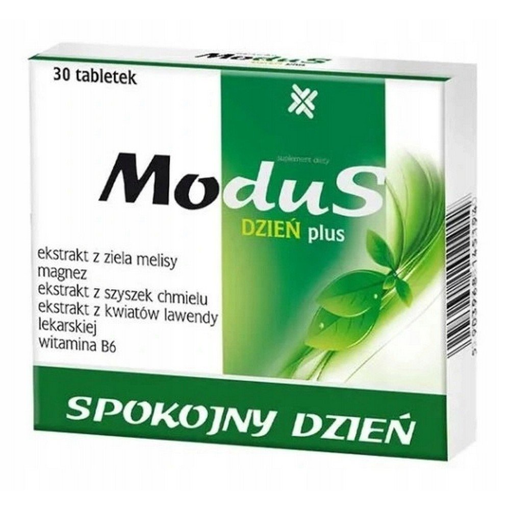 modus day plus tablets 30 pcs Modus Day Plus is a dietary supplement that helps cope with stress and nervousness.