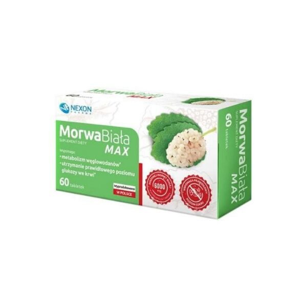 Mulberry White MAX is a dietary supplement with white mulberry leaf extract.