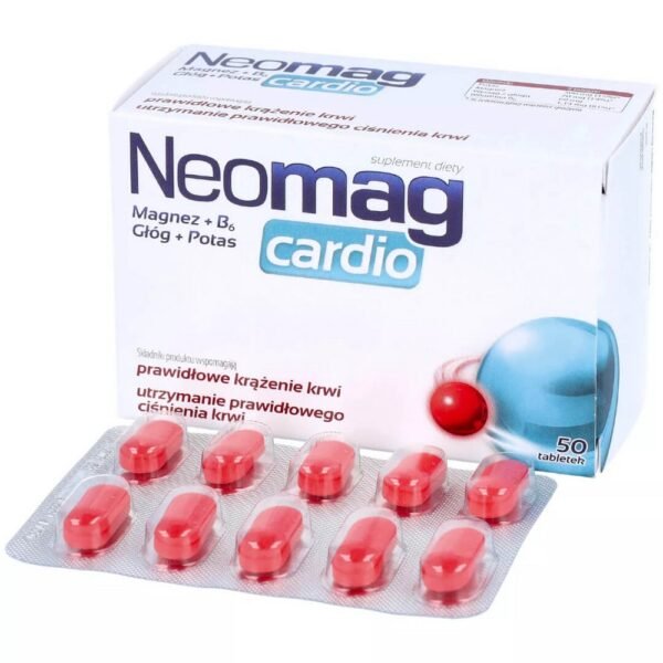 NeoMag Cardio is a dietary supplement containing ingredients that support circulation and help maintain normal blood pressure.