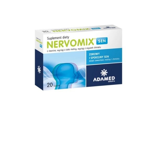 Nervomix Sen is a dietary supplement with herbal ingredients of lemon balm, hops and green tea that support healthy and restful sleep.