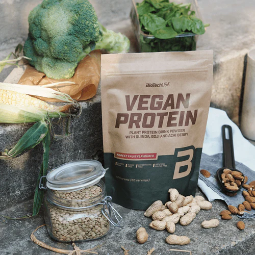 ODWIEDŹ SKLEP BIOTECHUSA VEGAN PROTEIN VEGAN PROTEIN DRINK POWDER, UNFLAVORED, 500 G