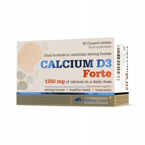 Olimp Calcium D3 Forte – это пищевая добавка, содержащая ингредиенты, которые поддерживают формирование костей и участвуют в росте и развитии костной системы.