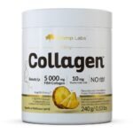 Olimp Collagen™ powder to be dissolved in water is a dietary supplement with fish collagen hydrolyzate, hyaluronic acid, and additional ingredients selected for their valuable properties.