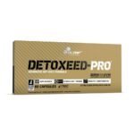 Olimp Detoxeed-Pro is a dietary supplement with extracts of milk thistle, artichoke, nettle, cranberry, turmeric, black pepper, as well as choline and spirulina.