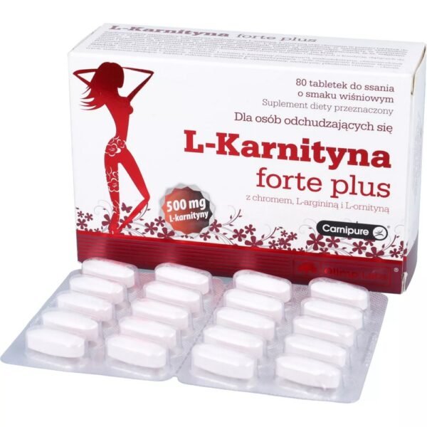L-Carnitine forte plus is a food supplement with L-carnitine, L-arginine, L-ornithine and chromium.