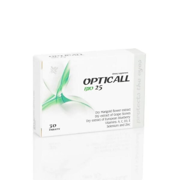 OPTICall BIO25 is a dietary supplement with vitamins and herbal ingredients recommended for people who want to take care of their vision.