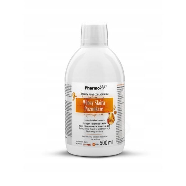 Dietary dabovaka for skin, nails and hair, gluten-free liquid enriched with collagen, vitamins and coenzyme Q10.