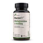 Melatonin with lemon balm is a dietary supplement that supports healthy sleep.