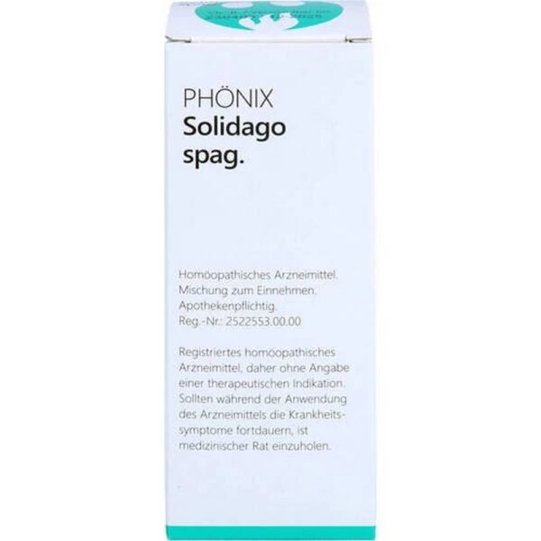 Phönix Solidago spag. is a registered homeopathic medicine, therefore without any indication of therapeutic indication.