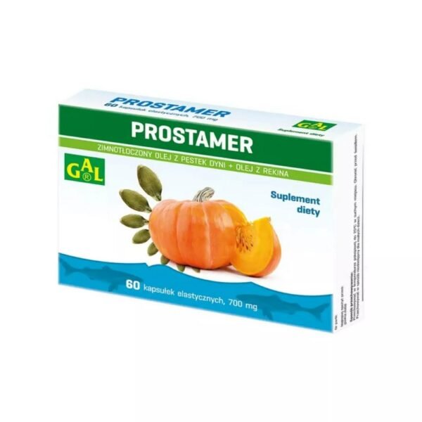 Prostamer is a dietary supplement with cold-pressed pumpkin seed oil and shark oil.