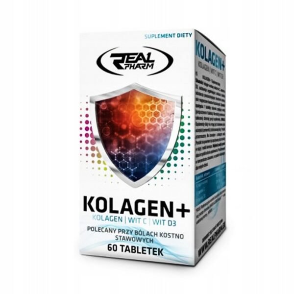 Real Pharm's Collagen PLUS is a two-month treatment with essential collagen for health, enhanced by the beneficial effects of vitamins C and D, which effectively support immunity and support the body's natural collagen production.