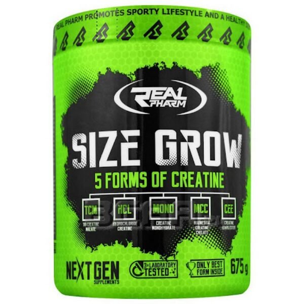 Grow Size is a dietary supplement containing creatine and amino acids.