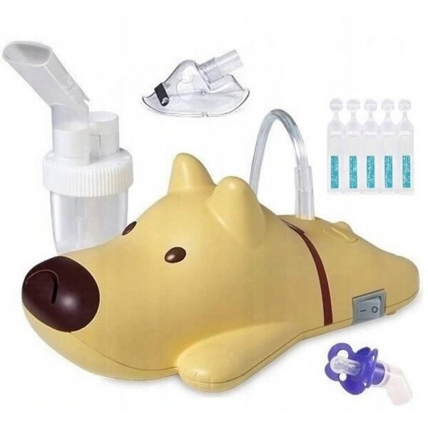 A dog-shaped inhaler with an innovative VAT nebulizer.