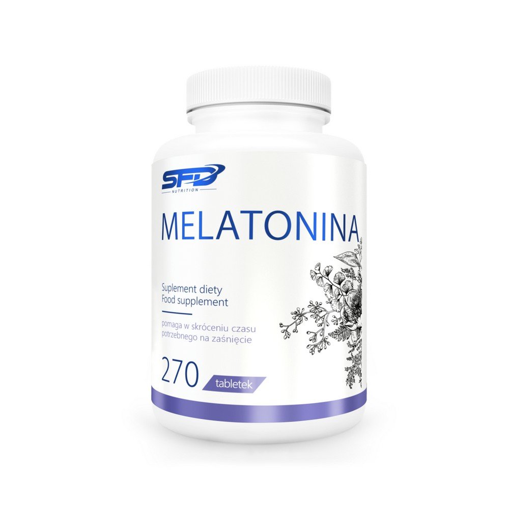 sfd melatonin tablets 270 pcs SFD Melatonin es un suplemento dietético que contiene ingredientes que ayudan a mantener un estado de ánimo positivo y la función cognitiva.