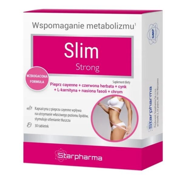 SlimStrong is a dietary supplement containing plant extracts of red tea and beans.