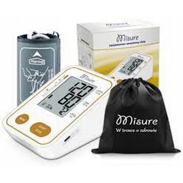 A novelty on the market, the upper arm electronic blood pressure monitor Misure C03A with the function of detecting hypertension and arrhythmia symptoms.