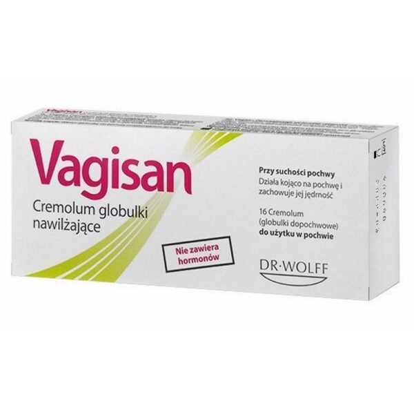 Vagisan Cremolum moisturizing globules are creamy globules for vaginal dryness.