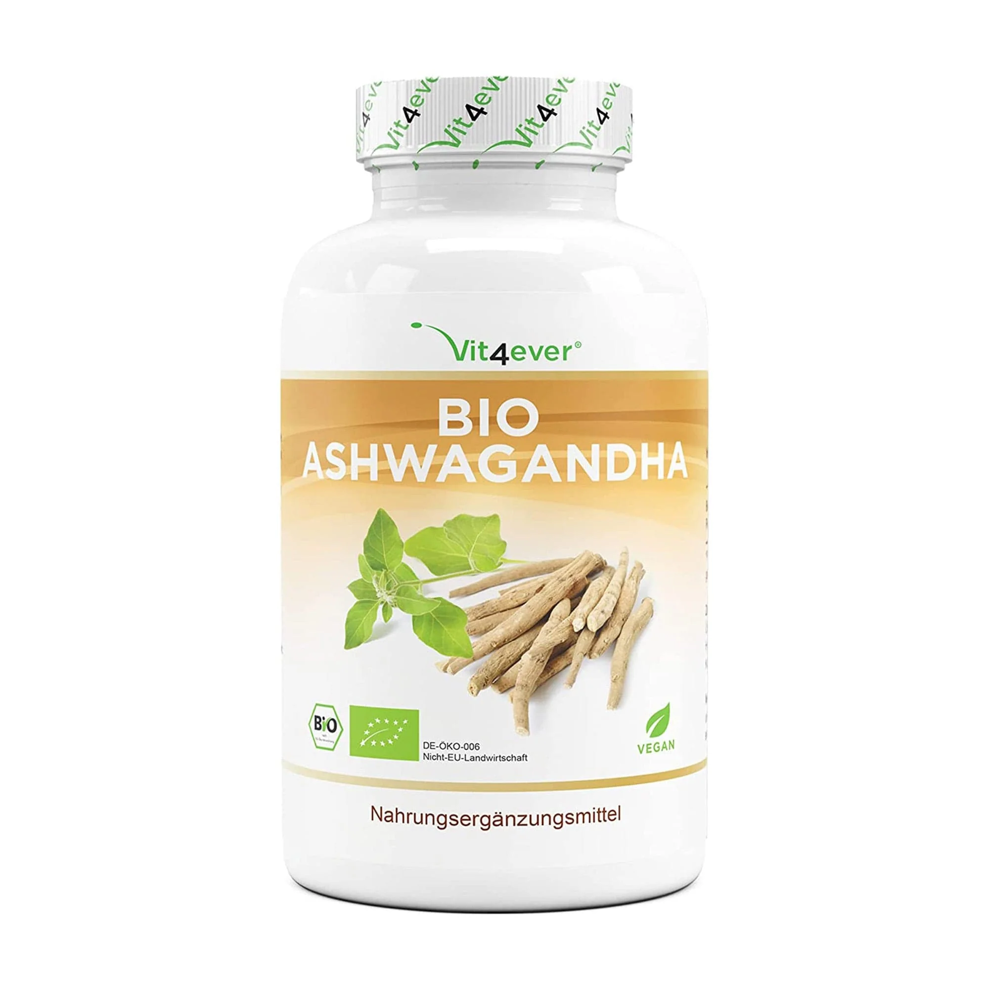 VIT4EVER, BIO ASHWAGANDHA, 365 VEGE, ASHWAGANDHA DIETARY SUPPLEMENT CAPSULES 365