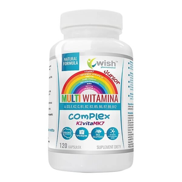 Das Nahrungsergänzungsmittel WISH Multivitamin Complex besteht aus natürlichen Vitaminen und unterstützt die richtige Entwicklung von Kleinkindern.