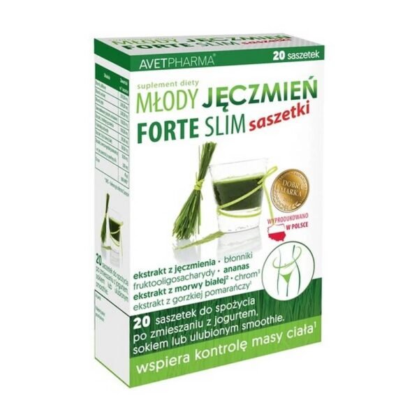 Young Barley Forte Slim is a dietary supplement with apple, oat and rye fiber.